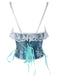 1960s Floral Lace Spaghetti Straps Corset Top