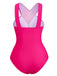 1940s Solid Knot Wrapped One-Piece Swimsuit