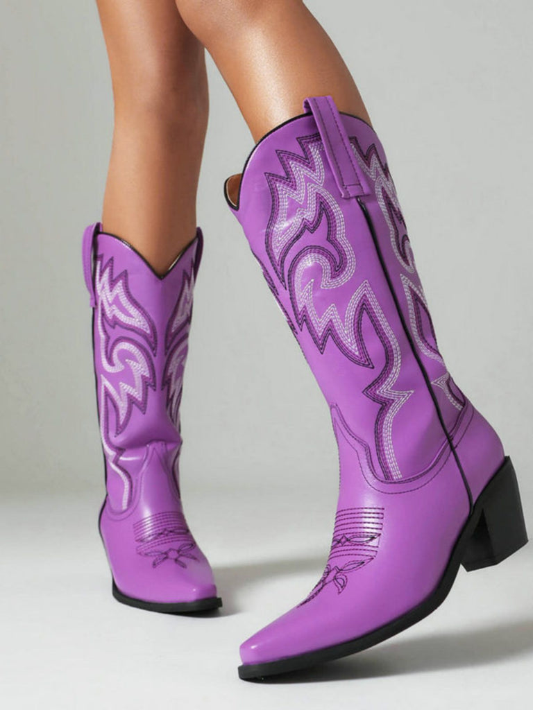 Vintage Embroidered Western Cowboy Boots