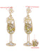 Champagne Glass Pearl Gem Earrings