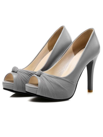 Peep Toe Knot Stiletto High Heels