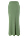 Green 1970s Boho Ruched Solid Cover-Up