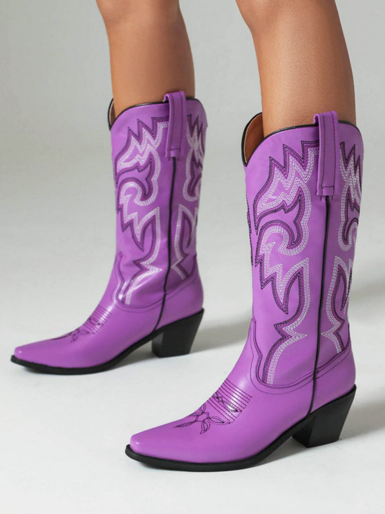 Vintage Embroidered Western Cowboy Boots
