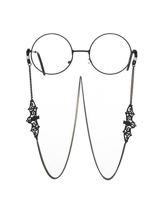 Black Vintage Halloween Glasses Chain