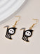 Halloween Cartoon Black Grim Reaper Earrings