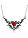 Black Halloween Bat Rhinestone Necklace