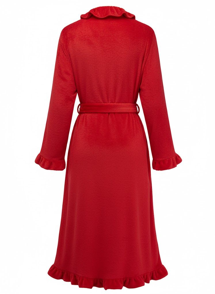 1930s Long Sleeve Flannelette Pajama Robe