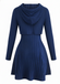 2PCS 1940s Ribbed Knit Cut-Out Hoodie Dress