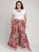 [Plus Size] Multicolor 1970s Paisley All-Over Print Wide-Leg Pants