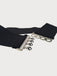 Black Vintage Elastic Metal Buckle Belt