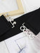 Black Vintage Elastic Metal Buckle Belt