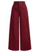 1960s Corduroy High Waist Wide-Leg Pants