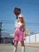 Red 1950s Strawberry Plaid Suspender Romper