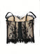 Black 1980s Lace Steampunk Herringbone Corset