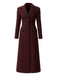 1930s Solid Lapel Button Wool Coat