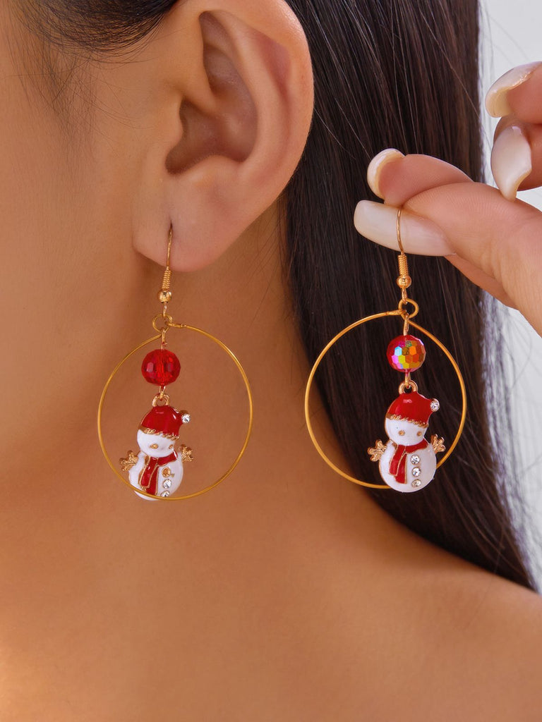 Christmas Tree & Snowman & Candy Cane Earrings
