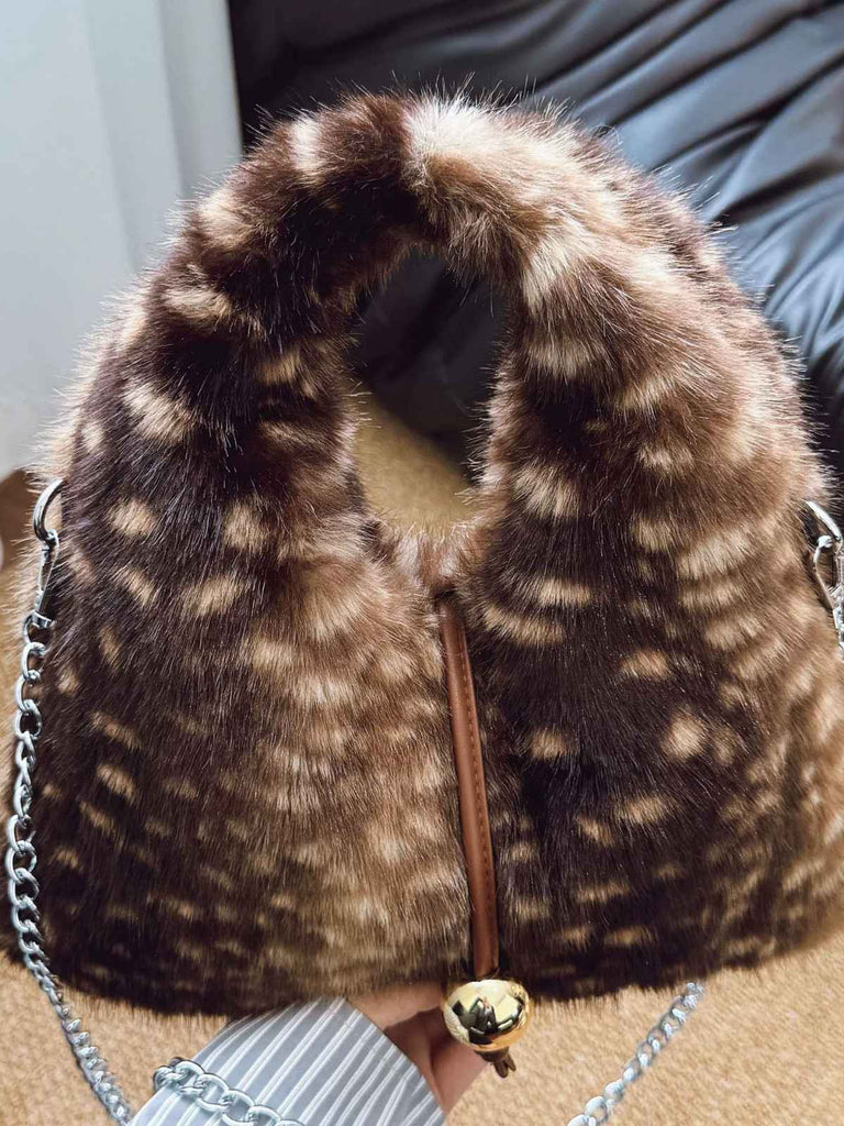 Retro Deer Style Bell Faux Fur Bag
