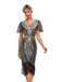 She slips into this 1920s Cap Sleeves Tassel Sequined Dress and suddenly it's a 1920s daydream