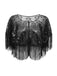 1920s Crew Neck Sequined Tassel Cape - vintage fashion, retro style
