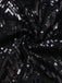 Black 1920s Flapper Tassel Fringe Great Gatsby Sequin Dress - vintage dress, retro fashion, Gatsby party