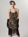 1920s Spaghetti Straps Sequined Tassel Flapper Dress - vintage dress, retro fashion, Gatsby party