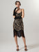 1920s Spaghetti Straps Sequined Tassel Flapper Dress - vintage dress, retro fashion, Gatsby party