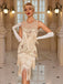 She slips into this 1920s Floral Pattern Mesh Sequined Tassel Dress and suddenly it's a 1920s daydream