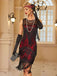 1920s Floral Pattern Mesh Sequined Tassel Dress: where 1920s romance meets her modern spirit