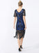 1920s Fringe Sequin Flapper Dress: where 1920s romance meets her modern spirit