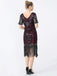She slips into this 1920s Fringe Sequin Flapper Dress and suddenly it's a 1920s daydream