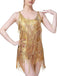 1920s Fringe Solid Backless Evening Dress - vintage dress, retro fashion, Gatsby party