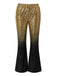 1920s Gradient Sequin Flared Pants - vintage fashion, retro style, elegant red