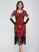 1920s Scoop Neck Sequin Fringe Flapper Dress - vintage dress, retro fashion, Gatsby party