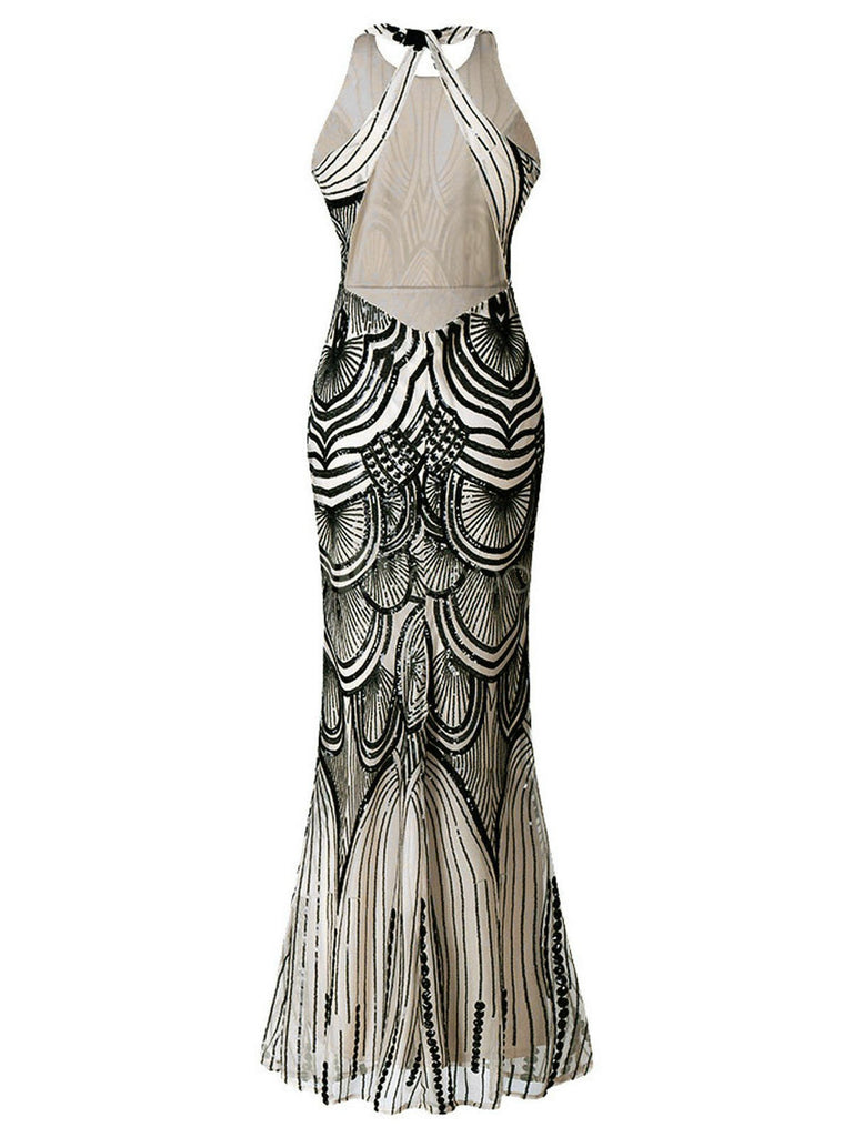 1920s Sequin Backless Formal Dress — vintage elegance for the modern woman