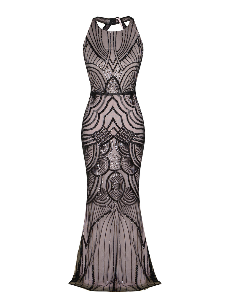 1920s Sequin Backless Formal Dress | 1920s | vintage dress, retro fashion