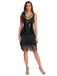 1920s Sequin Flapper Dress with Fringe Hem - vintage dress, retro fashion, Gatsby party