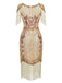1920s Sequin Fringe Flapper V-Neck Dress - vintage dress, retro fashion, Gatsby party