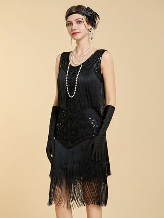 1920s Sequin Vintage Classic Dress