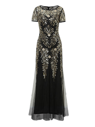 1920s Sequins Beading Mesh Formal Dress: timeless style reimagined