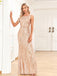She slips into this 1920s Solid Round Neck Sequined Mermaid Dress and suddenly it's a 1920s daydream