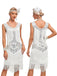 1920s V-Neck Sequined Mesh Mermaid Dress — vintage elegance for the modern woman