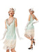 1920s V-Neck Sequined Mesh Mermaid Formal Dress — vintage elegance for the modern woman