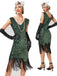 1920s V-Neck Sequined Tassel Gatsby Dress: timeless style reimagined