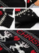 Black 1930s Merry Christmas Reindeer Hearts Sweater - vintage fashion, retro style, classic black