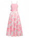 1930s Bow Organza Floral Spaghetti Straps Dress - vintage dress, retro fashion
