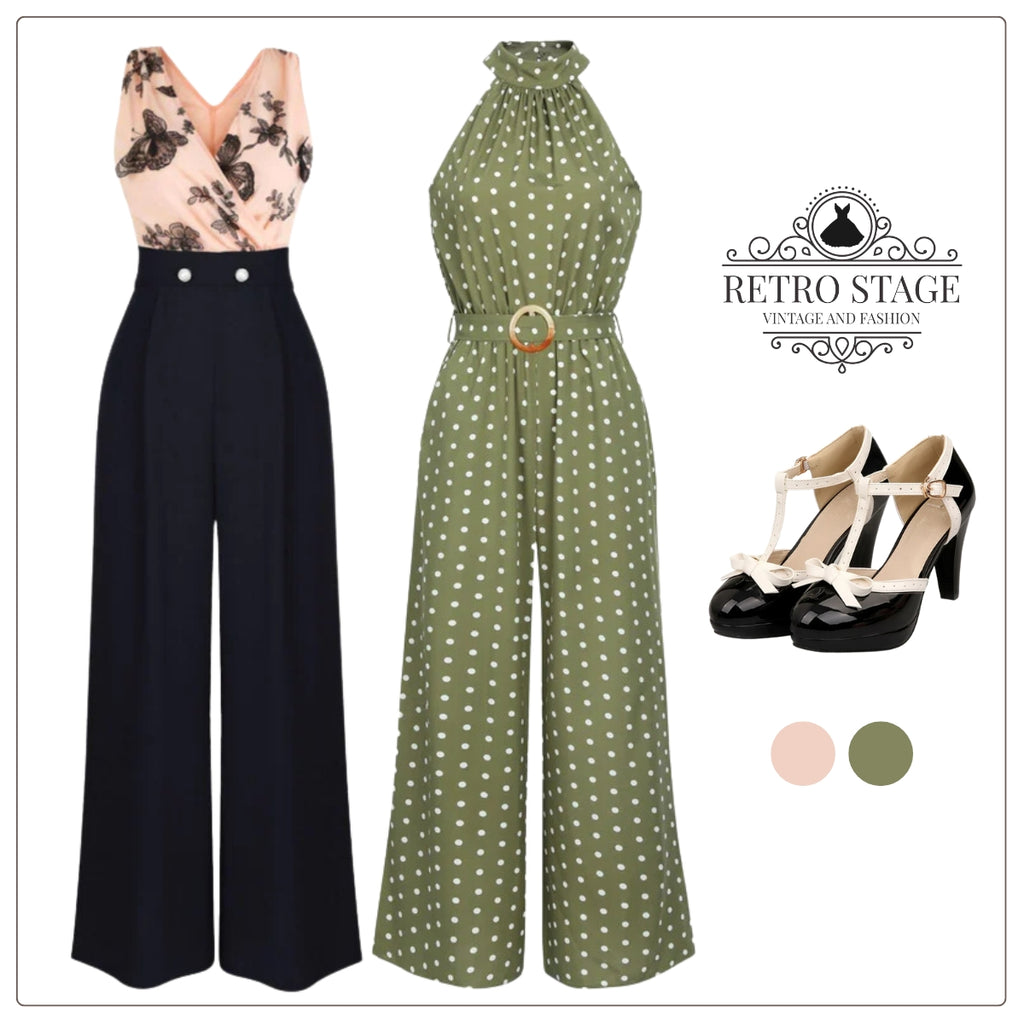 1930s Butterfly Button Patchwork Jumpsuit, vintage romper, retro jumpsuit - perfect for women who love vintage and retro fashion