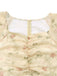 Yellow 1930s Butterfly Flutter Sleeve Chiffon Dress - vintage dress, retro fashion