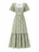 Yellow 1930s Butterfly Flutter Sleeve Chiffon Dress, vintage dress, retro fashion - perfect for women who love vintage and retro fashion