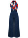 1930s Christmas Plaid Lace Patchwork Jumpsuit: timeless style reimagined