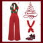 She finds her 1930s story in this 1930s Christmas Plaid Lace Patchwork Jumpsuit